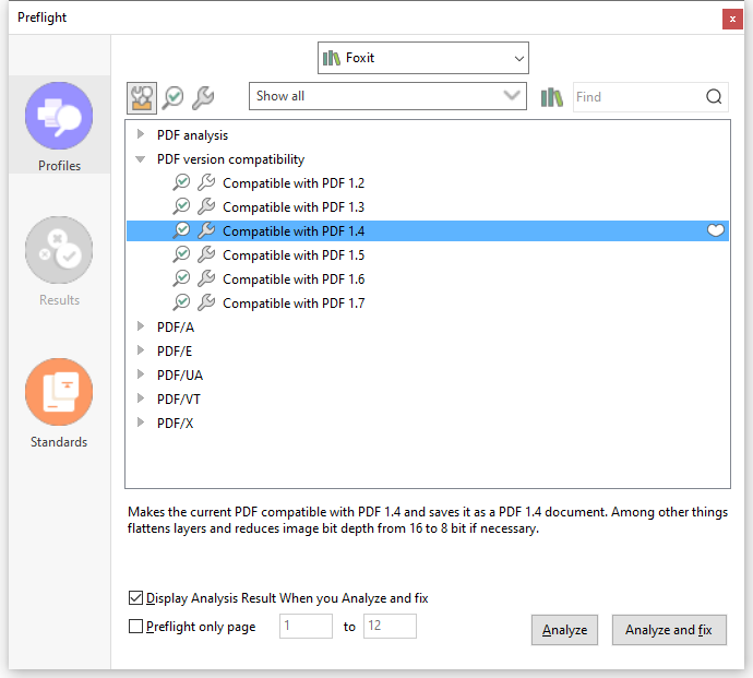 Preflight Dialog Box