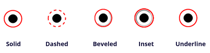 Appearance of Radio Button with Different Line Styles