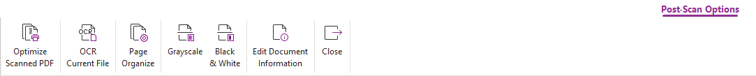 The Post-Scan Options Tab