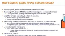 eMail Archiving: Packaging Email Archives Using PDF