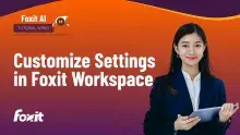 Customizing Settings in Foxit Workspace - woman in suit holding a tablet