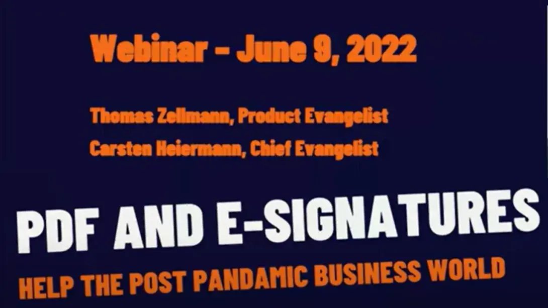 PDF and e-Signatures Help the Post Pandemic Business World